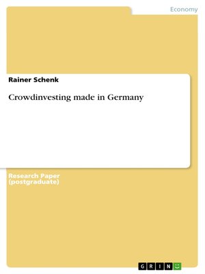 cover image of Crowdinvesting made in Germany